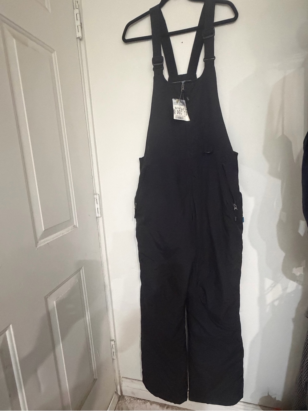 Women’s Black Insulated Snow Bib Overalls